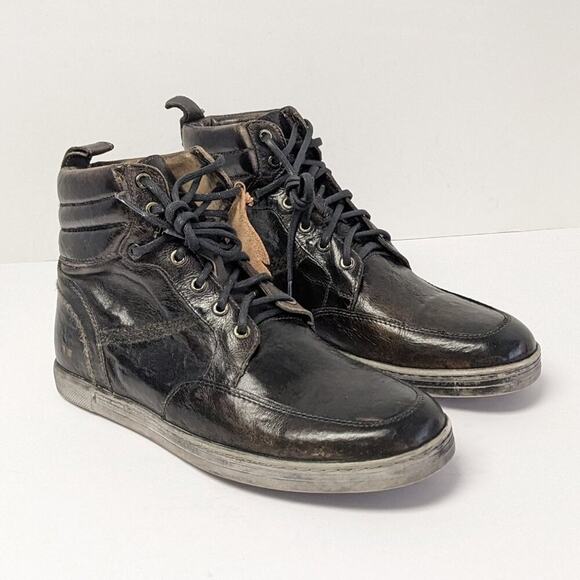 Bed Stu Russel Ankle Boots, Black Leather, Men\'s 9.5 M main image 2